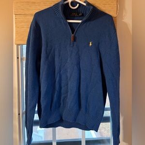 Polo by Ralph Lauren Men's Zip-Up Blue Sweater